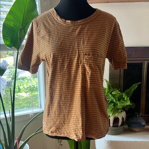 Casual Oak + Fort Mustard Striped Women’s Tee